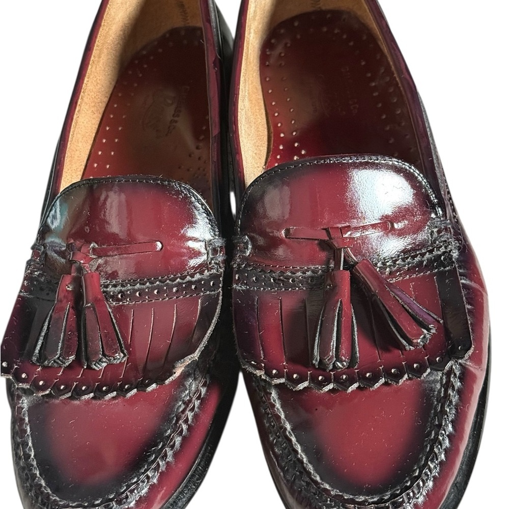 G.H. Bass Burgundy Leather Tassel Loafers Size 11 1/2 D - Picture 3 of 9